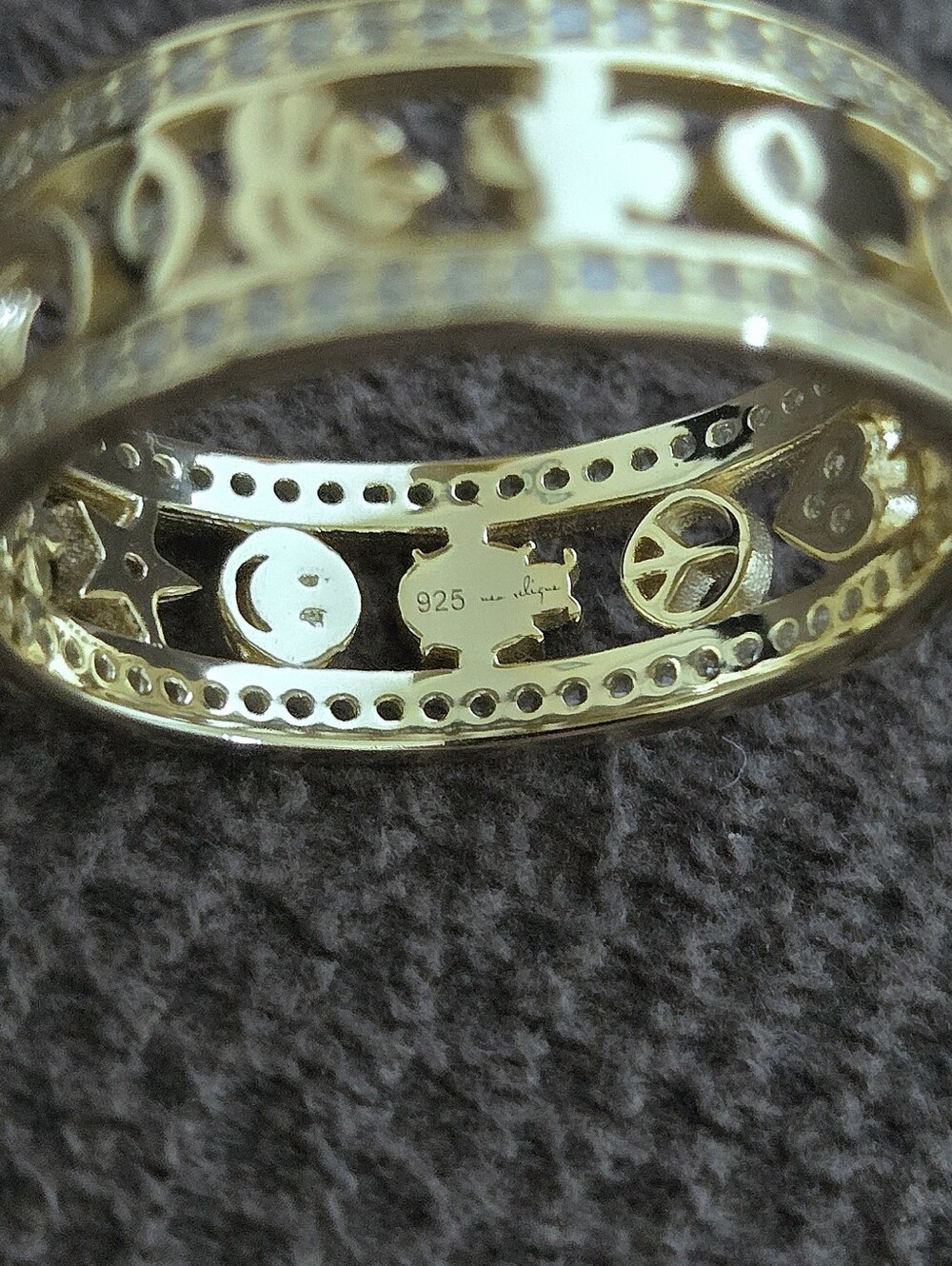 Neo Relique Gold💛 Double✌️ Band Ring💍 with Symbols - NIB - Picture 4 of 16